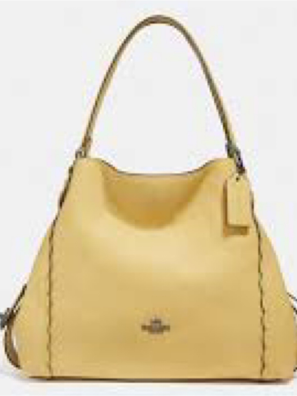 Coach Edie Shoulder Bag 31 Scalloped Detail In Sunflower Yellow GUC